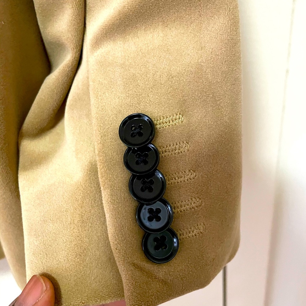 Slim Fit Brown & Black Suede/Satin lining blazer